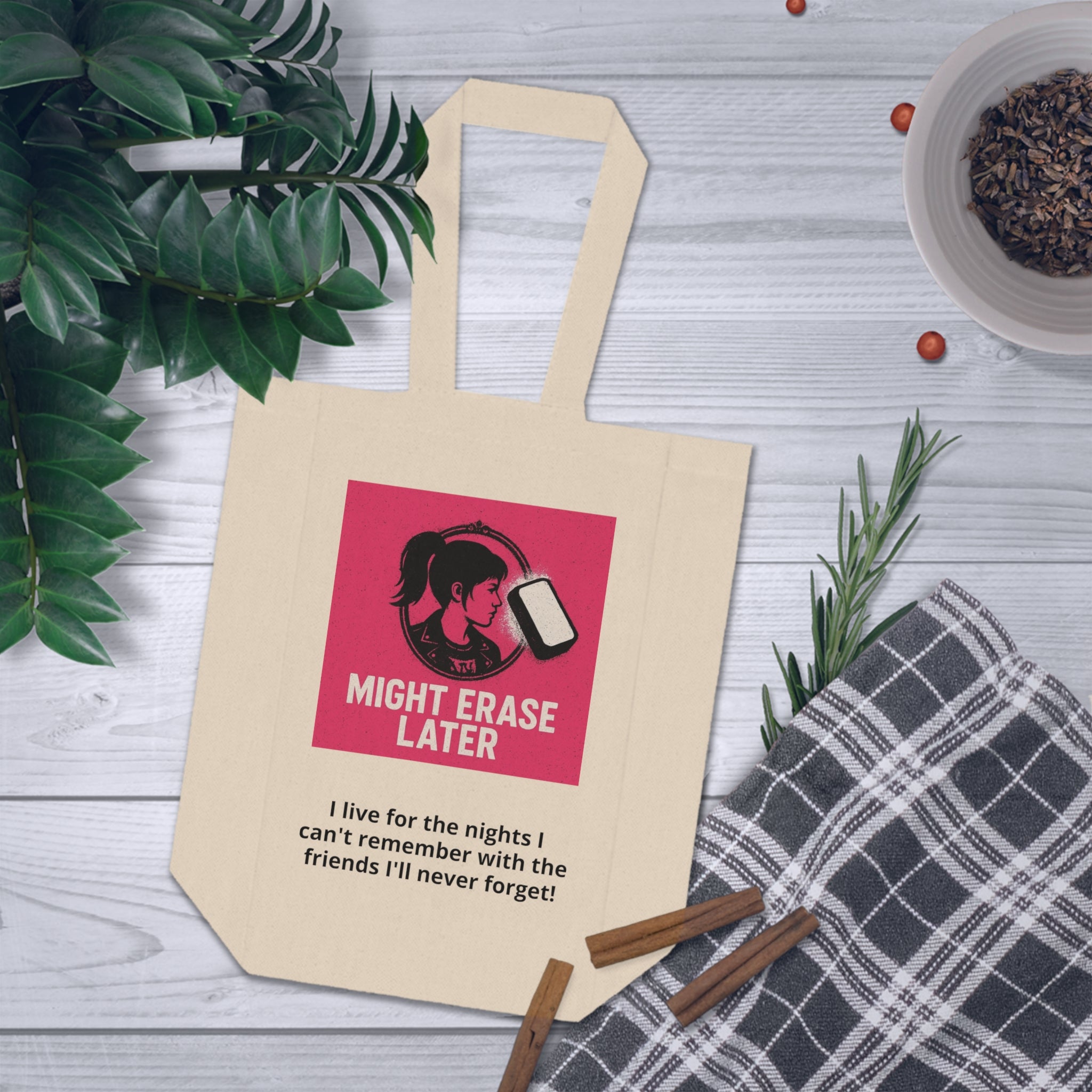 Double Wine Tote - Canvas Wine Carrier Bag